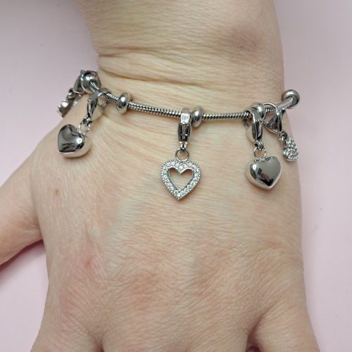 Bracciale Ciondoli a Cuore