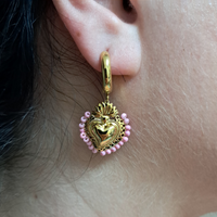 Orecchino Cuore Sacro