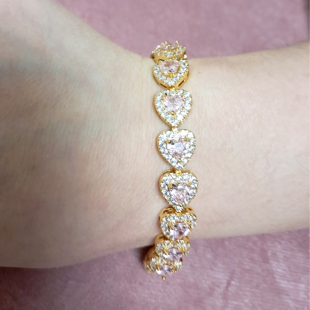 Bracciale Cuori Zirconati