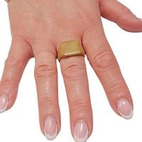 Anello Quadrato Zigrinato