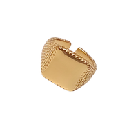 Anello Quadrato Zigrinato