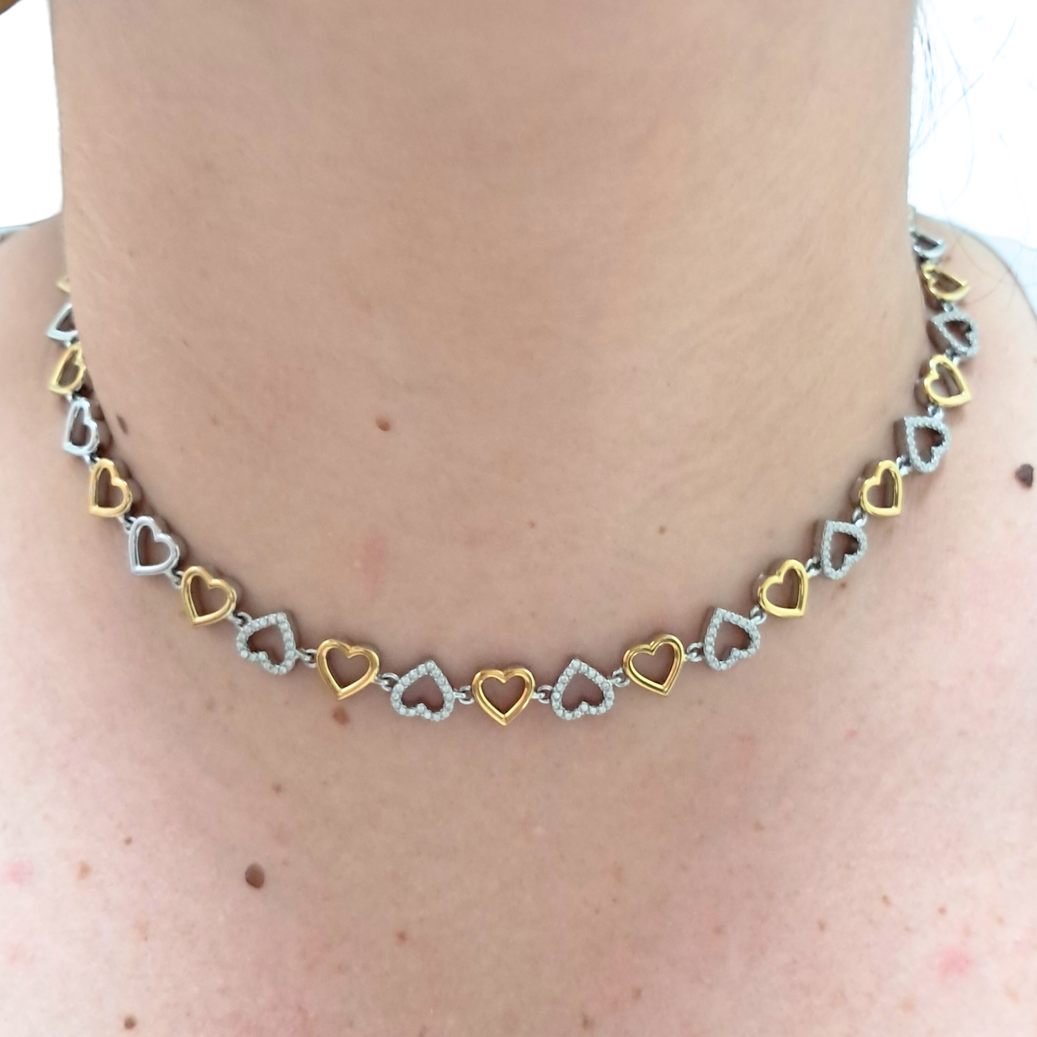 Collana Girocollo Mini Cuori